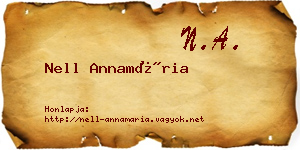 Nell Annamária névjegykártya